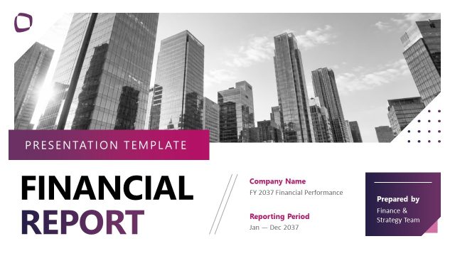 Financial Report PowerPoint Template