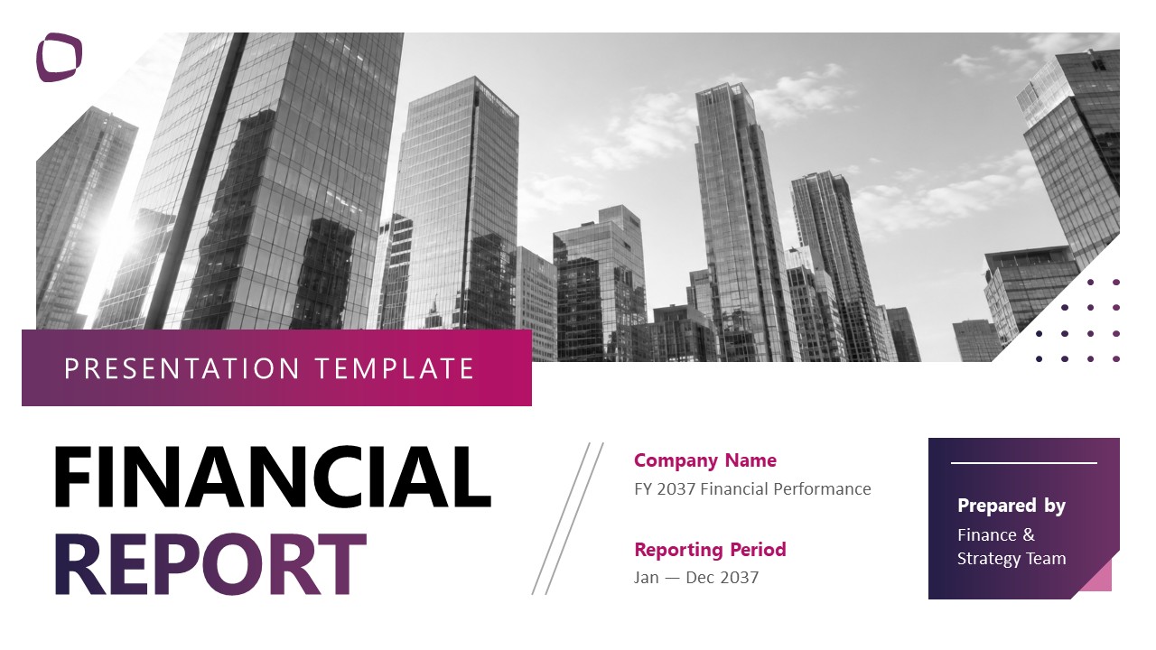 Customizable Financial Report Slide Deck 