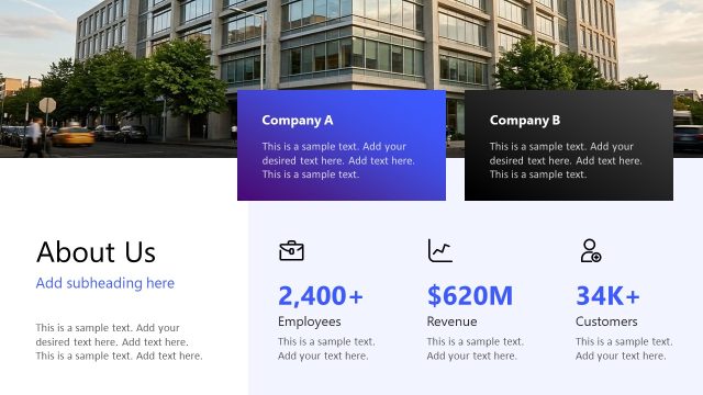 Company Overview with Acquisition KPIs Slide
