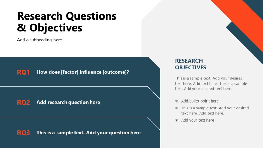 Research Questions and Objectives Academic Dissertation Layout - SlideModel