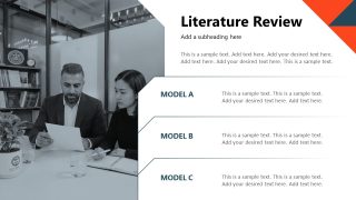 Editable Literature Review - Academic Dissertation PPT Template 