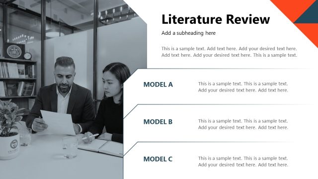 Literature Review Academic Dissertation Presentation Slide