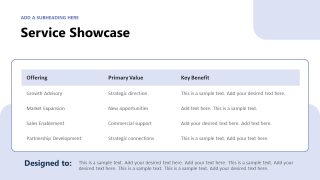 Service Portfolio - Business Development PPT Layout