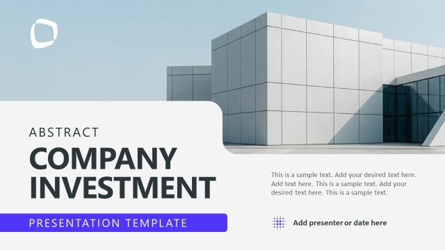 Abstract Company Investment Presentation Template Cover
