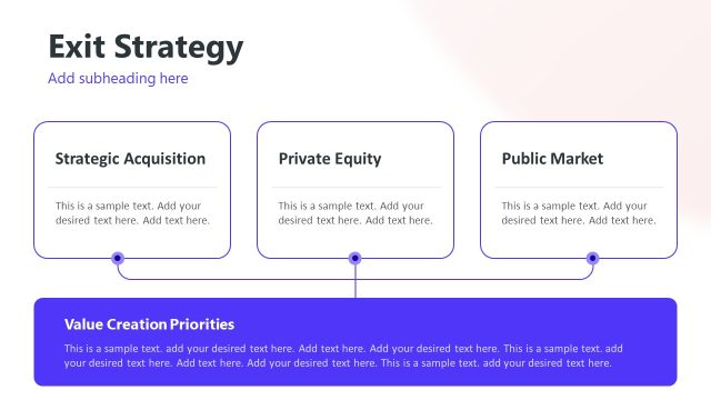 Exit Strategy and Investment Options Slide