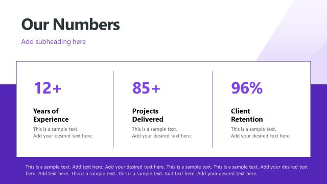 Business Stats Presentation – Purple White Company Template