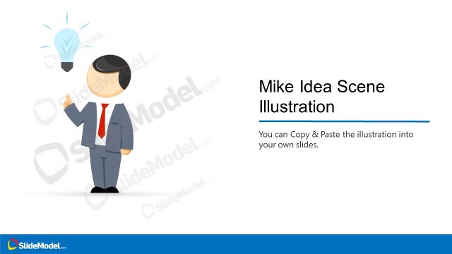 Person Having an Idea Scene Illustration