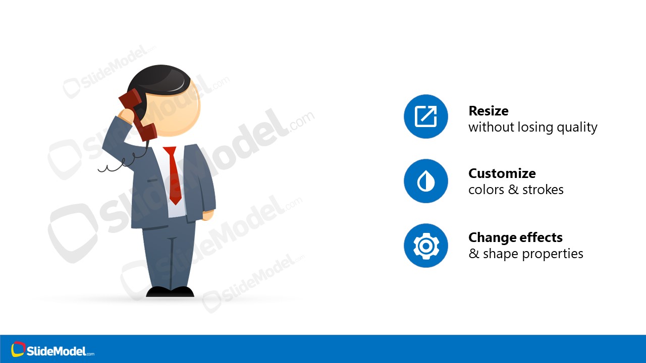 Person Holding Phone Scene Illustration - SlideModel