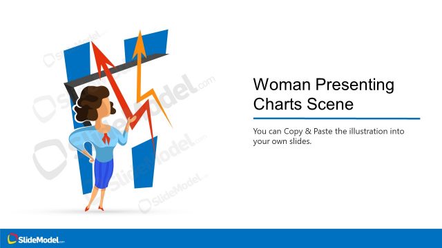 Woman Working on Charts Illustration Scene