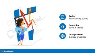 PowerPoint Layout of Woman Demonstrating Chart 