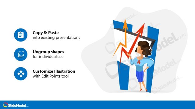 PowerPoint Template of Woman and Chart
