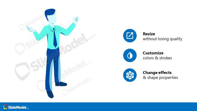 PowerPoint Cartoon Illustration Scene of Man