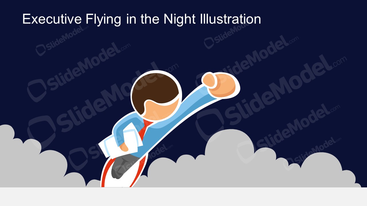 PPT Executive Flying PowerPoint Slide