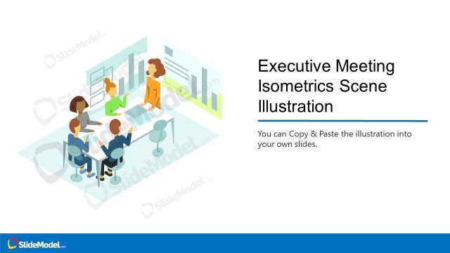 Executive Meeting Isometrics Scene Illustration