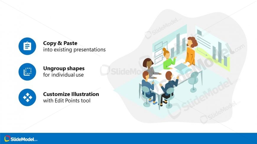 Presentation of Meeting Session Isometric Illustration 