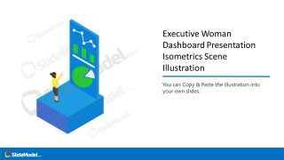 Isometric Dashboard Template of Woman Executive 