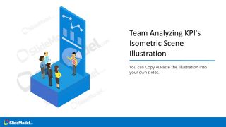 Team Dashboard Isometric Illustration PPT