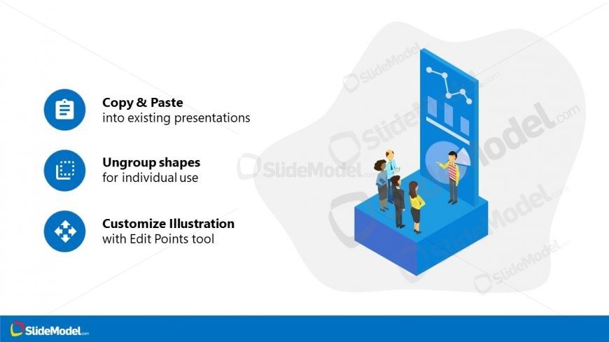 PowerPoint Isometric Dashboard Template 