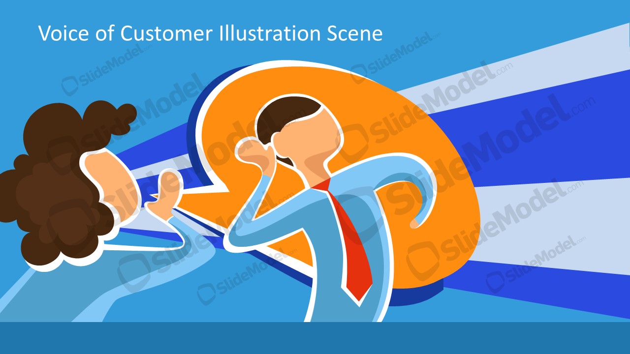 Voice of Customer Illustration Scene - SlideModel