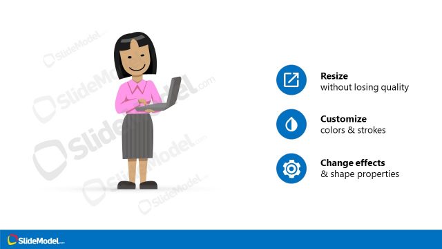 PPT Asian Student Illustration Template