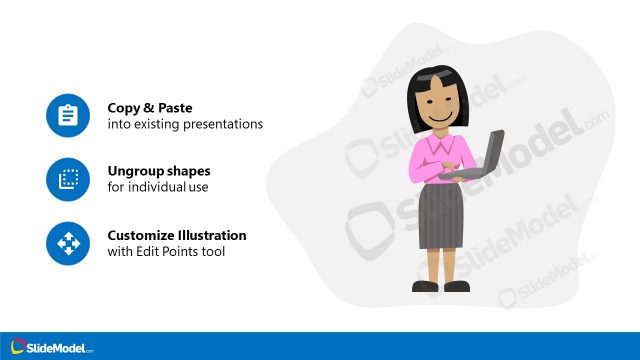 Presentation of Asian Entrepreneur Cartoon Illustration