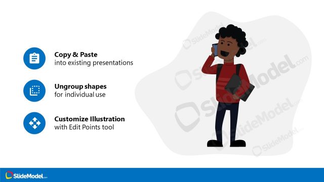 Cartoon Illustration of African American Male PowerPoint