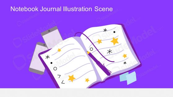 Notebook Journal Illustration Scene