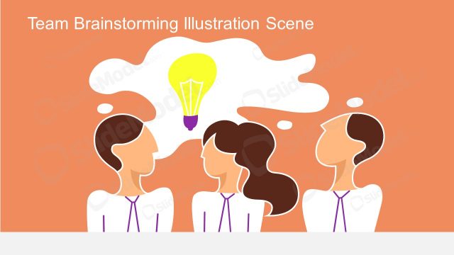 Team Brainstorming Illustration Scene