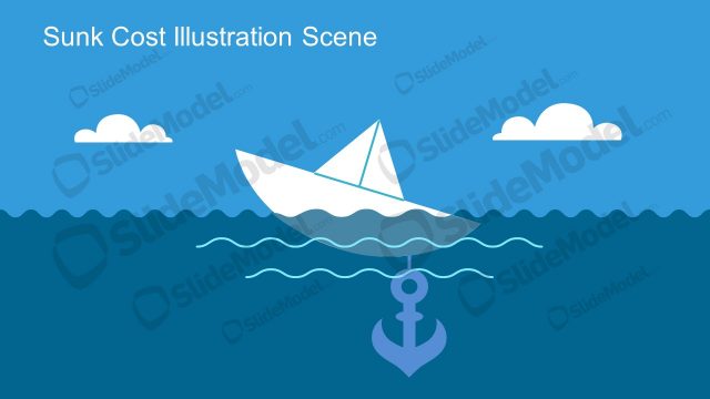 Illustration Scene of Sunken Ship Metaphor PPT