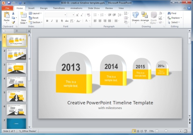 Creative Timeline PowerPoint Template