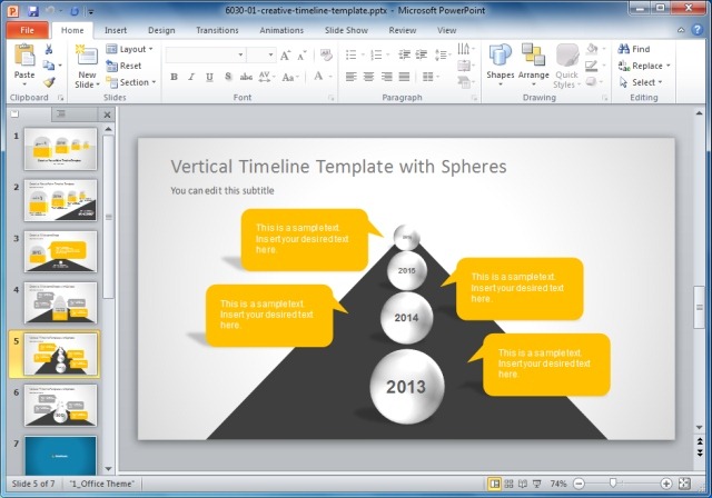 Creative Timeline Template For PowerPoint