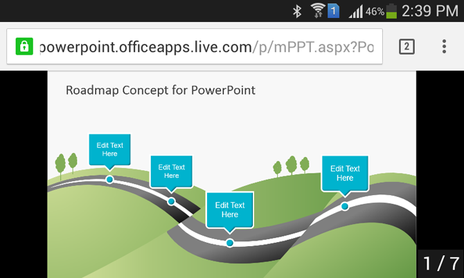 Creative roadmap concept PowerPoint template