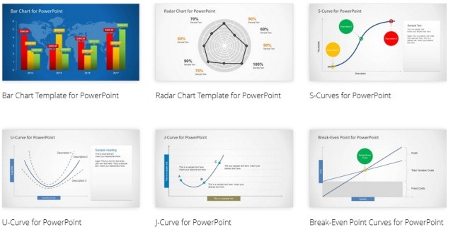 Data, Curve And Chart Templates For PowerPoint