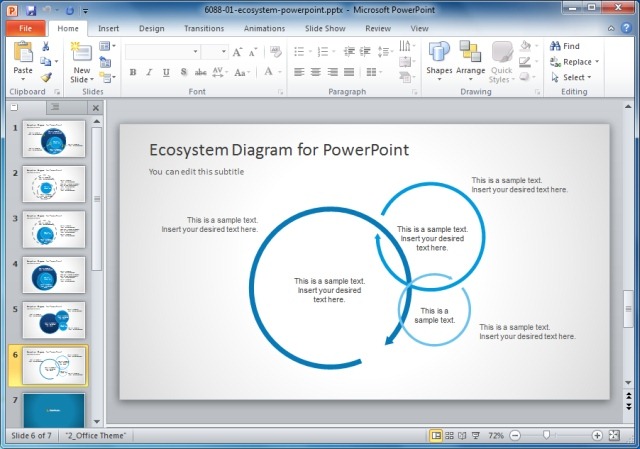 Ecosystem Diagram PowerPoint Template 