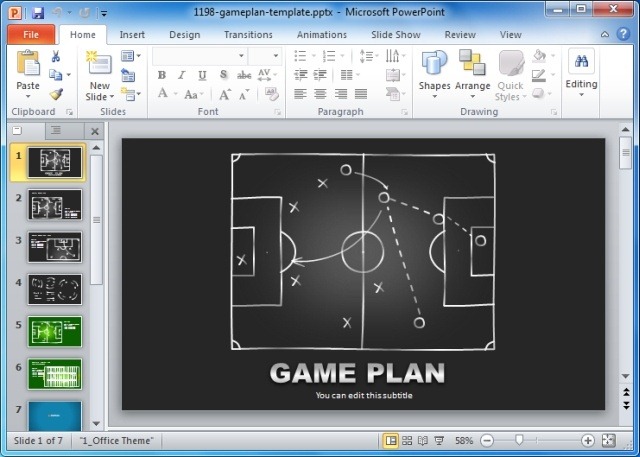 Editable Game Plan Template for PowerPoint