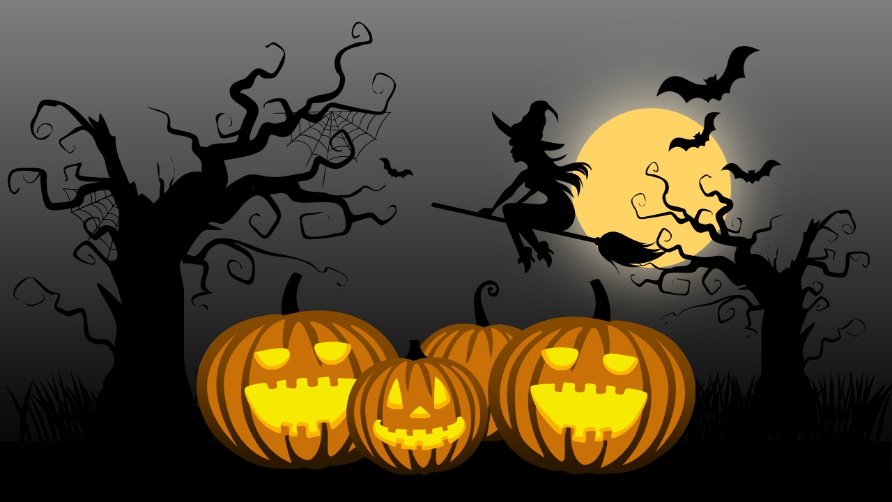 Free Halloween PowerPoint Background SlideModel