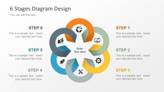  6 Stage Process Cycle Diagram Template