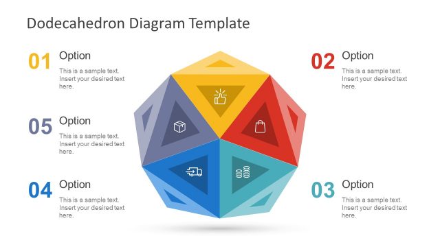 Dodecahedron  5 Step Diagram PowerPoint