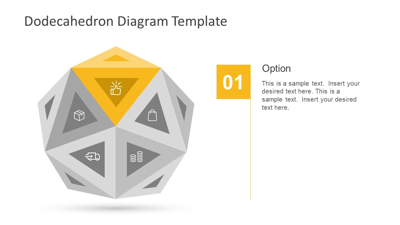 Dodecahedron Slide Template of Triangles