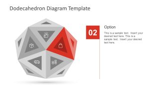 PowerPoint Diagram of Dodecahedron Shape