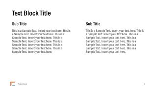 Textual Content Slide for Project Presentation