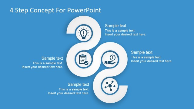 Free PowerPoint Template 4 Steps Concept Diagram