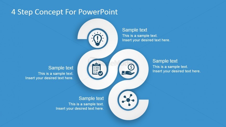 PowerPoint Free Template 4 Concept Diagram