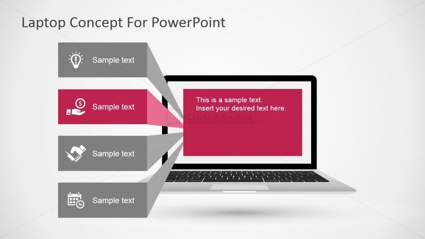 PowerPoint Diagram Featuring a Laptop