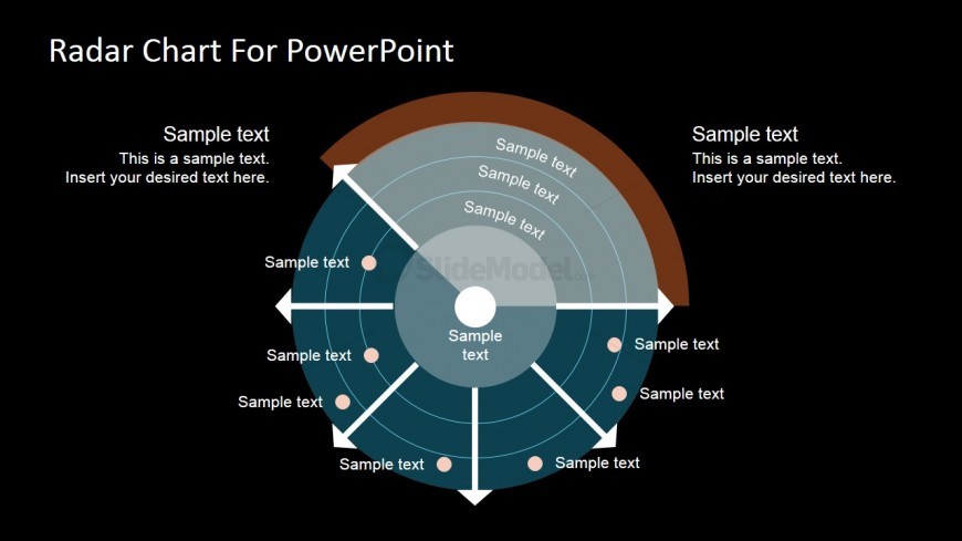 PowerPoint Free Radar Chart Dark Background