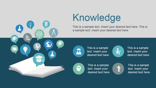 Free PowerPoint Template Icons and Knowledge Metaphor