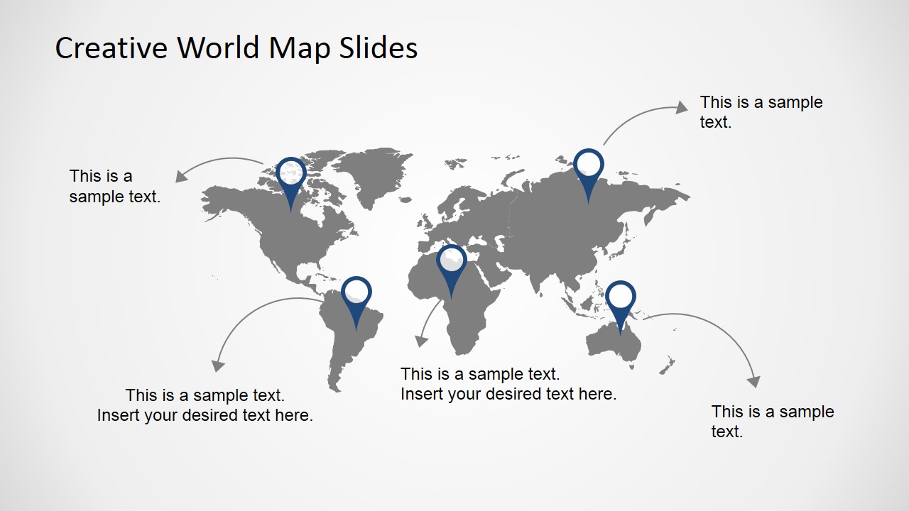 Free Creative World Map Slides For Powerpoint Slidemodel