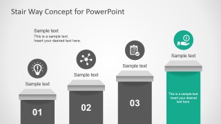 PowerPoint Concept Diagram of Stair Way Model