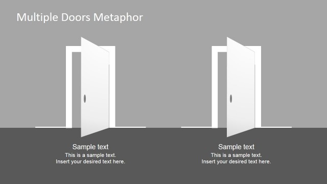Two Doors Option Metaphor PPT Template