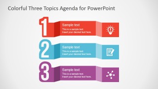 PowerPoint Three Steps Agenda Design